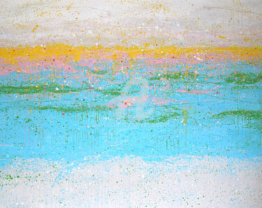 Pintura intitulada "Celest water" por Isabelle Pelletane, Obras de arte originais, Acrílico