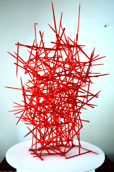 Sculpture titled "MIKADO" by Isabelle Renou, Original Artwork, Wood