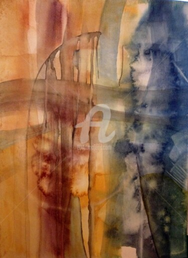 Peinture intitulée "Dedans et dehors, l…" par Isabelle Szlachta, Œuvre d'art originale, Aquarelle