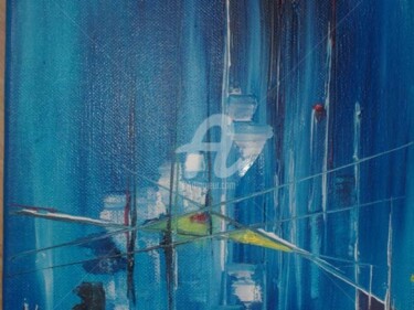 Peinture intitulée "Eclats bleus" par Isabelle Szlachta, Œuvre d'art originale