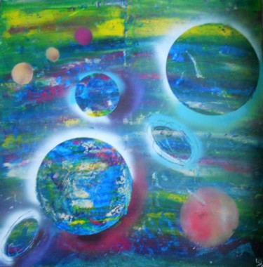 Peinture intitulée "Les Mondes Parallèl…" par Isabelle Tirard, Œuvre d'art originale, Acrylique