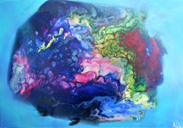 Peinture intitulée "Récif Corallien de…" par Isabelle Tirard, Œuvre d'art originale, Acrylique