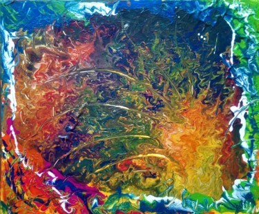 Peinture intitulée "Éruption" par Isabelle Tirard, Œuvre d'art originale, Acrylique