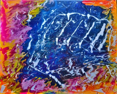Painting titled "Poisson des Profond…" by Isabelle Tirard, Original Artwork, Acrylic