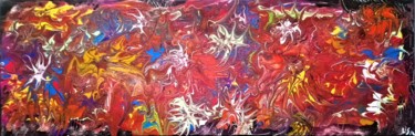 Painting titled "Feux d'Artifices" by Isabelle Tirard, Original Artwork, Acrylic