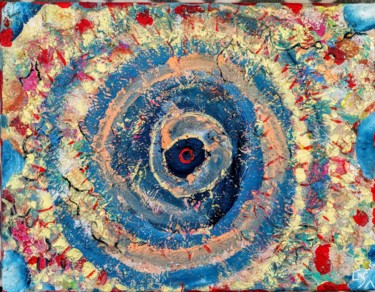 Peinture intitulée "Au Cœur de l'œil qu…" par Isabelle Tirard, Œuvre d'art originale, Acrylique