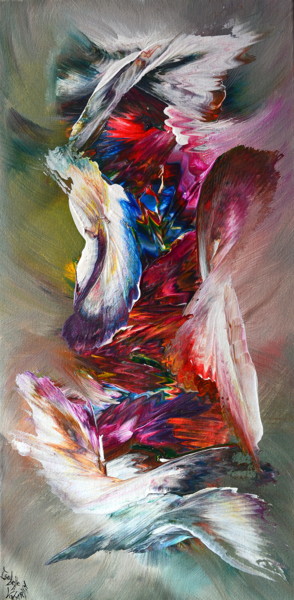 Pittura intitolato "Follow your heart" da Isabelle Vobmann, Opera d'arte originale, Acrilico