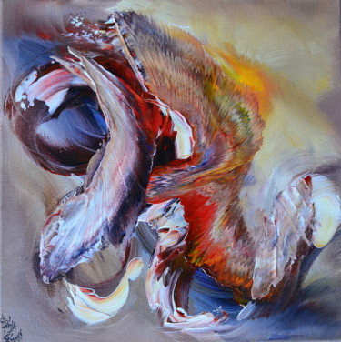 Malerei mit dem Titel "Shaman" von Isabelle Vobmann, Original-Kunstwerk, Acryl