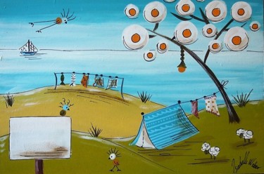 Artisanat intitulée "ma tente 17-59.jpg" par Isabelle Weber, Œuvre d'art originale, Décoration de maison