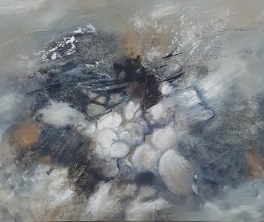 "Bulles minérales" n°304 Peinture intitulée ""Bulles minérales"…" par Isabel Ollange, Œuvre d'art originale, Huile