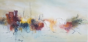 Petite abstraction marine n°325 Peinture intitulée "Petite abstraction…" par Isabel Ollange, Œuvre d'art originale, Huile