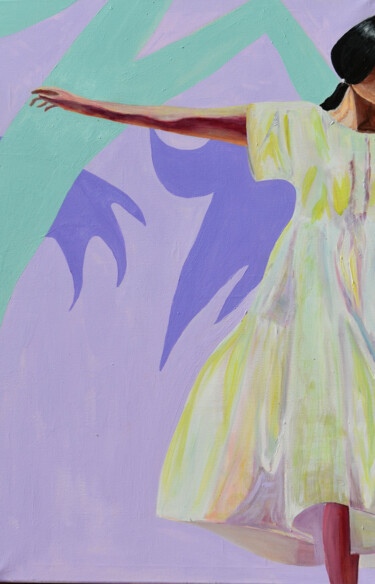 Malerei mit dem Titel "I have a new dress" von Isabel Robledo, Original-Kunstwerk, Acryl