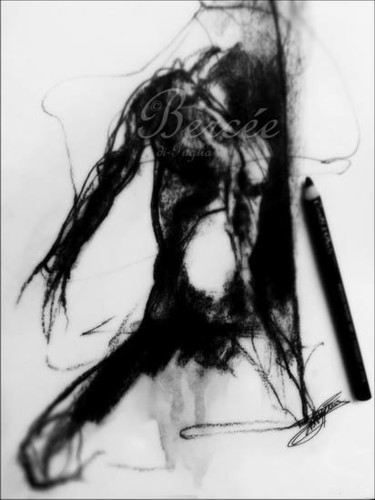 Dessin intitulée "Pierre Noir" par Bercée Di-Puglia, Œuvre d'art originale