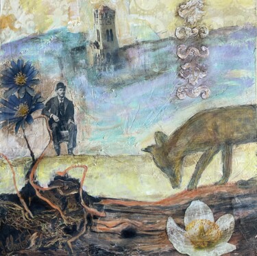 Peinture intitulée "Le renard" par Isabelle Chartrand, Œuvre d'art originale, Acrylique Monté sur Châssis en bois