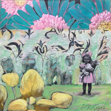 Pintura titulada "Réconfort" por Isabelle Chartrand, Obra de arte original, Acrílico Montado en Bastidor de camilla de madera