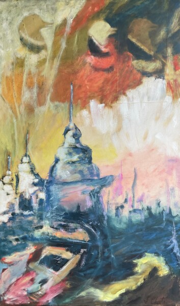Картина под названием "Kildir" - Isabelle Chartrand, Подлинное произведение искусства, Акрил Установлен на Деревянная рама д…