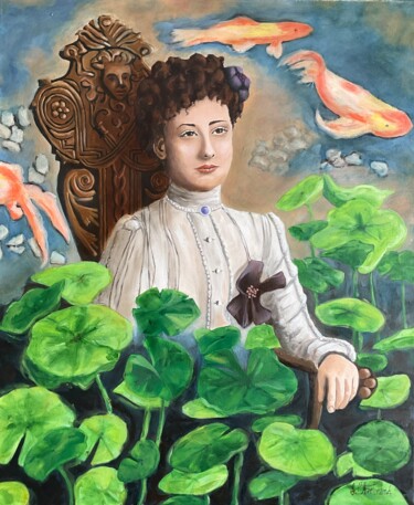 Peinture intitulée "Amanda" par Isabelle Chartrand, Œuvre d'art originale, Huile Monté sur Châssis en bois