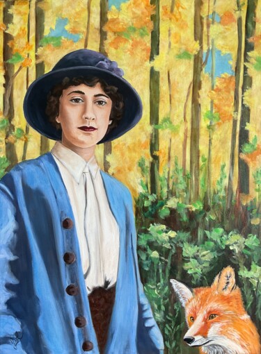 Peinture intitulée "Agatha" par Isabelle Chartrand, Œuvre d'art originale, Huile Monté sur Châssis en bois