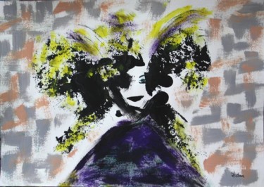 Painting titled "Colombina" by Isa Chaves, Original Artwork, Acrylic