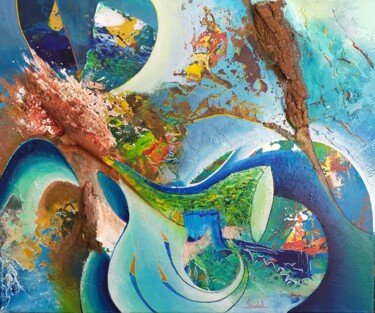 Peinture intitulée "Marée basse" par Isabelle Géraud, Œuvre d'art originale, Acrylique