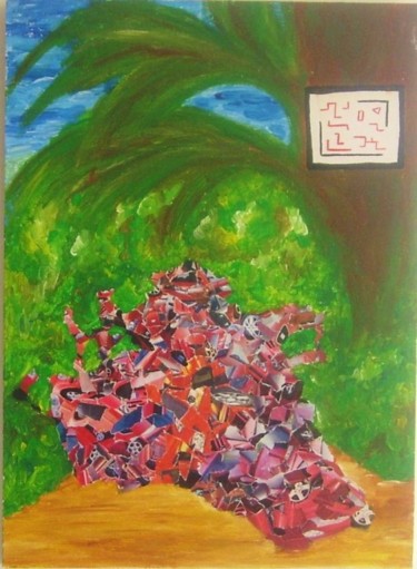 Peinture intitulée "Carcasse" par Isa Digue, Œuvre d'art originale