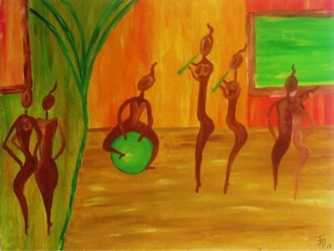 Peinture intitulée "Caraïbe 2" par Isa Digue, Œuvre d'art originale