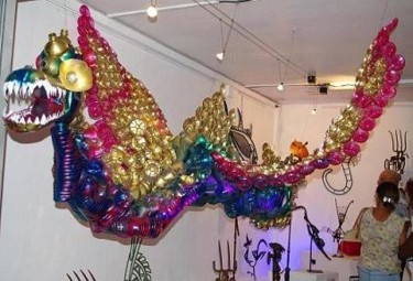 Sculpture intitulée "Dragon des mers" par Isa Digue, Œuvre d'art originale, Plastique