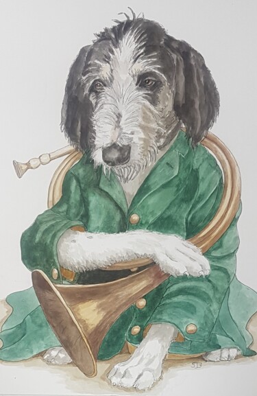 Painting titled "Tonks" by Toffee Nose, Original Artwork, Watercolor