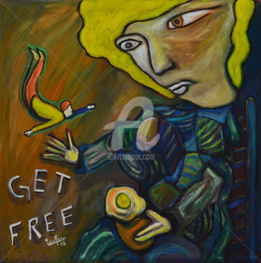 isafara, GET FREE Peinture intitulée "isafara, GET FREE" par Isafara, Œuvre d'art originale,