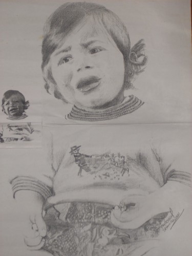 Drawing titled "Portrait " Criança…" by Isa Gonçal, Original Artwork, Other