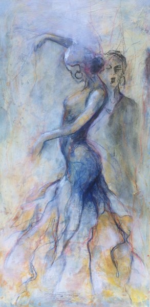 Peinture intitulée "Magicienne" par Isabelle Husson, Œuvre d'art originale, Acrylique