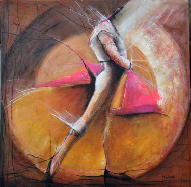 Peinture intitulée "toreo de salon dans…" par Isabelle Husson, Œuvre d'art originale