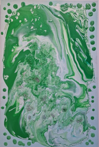 Peinture intitulée "Cascade cosmique" par Isalia, Œuvre d'art originale, Acrylique