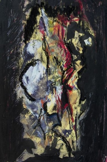 Painting titled "soir d'orage" by Isabelle Liger, Original Artwork
