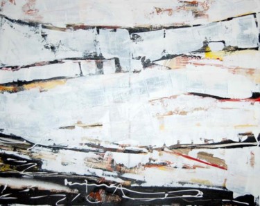 Painting titled "Il a neigé sur la v…" by Isabelle Liger, Original Artwork