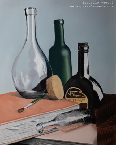 Peinture intitulée "Tous est bu, tout e…" par Isabelle Vauche, Œuvre d'art originale, Pastel