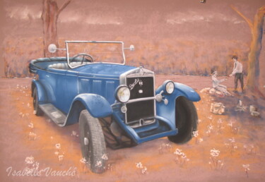 Peinture intitulée "la Berliet" par Isabelle Vauche, Œuvre d'art originale, Pastel