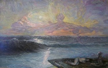 Painting titled "sundown" by Isander4, Original Artwork, Oil