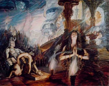 Painting titled "Conan1" by Isander4, Original Artwork, Oil