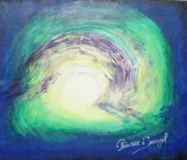 Peinture intitulée "Une vague de vie" par Princesse Sylviane D Isangel, Œuvre d'art originale, Huile