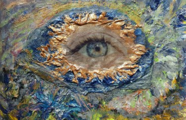 Painting titled "L'Oeil" by Isankis, Original Artwork