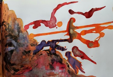 Painting titled "Le Saut" by Isankis, Original Artwork
