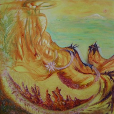Malerei mit dem Titel "APSARAS" von Isankis, Original-Kunstwerk, Acryl