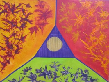 Painting titled "TRIANGLE" by Isankis, Original Artwork, Acrylic