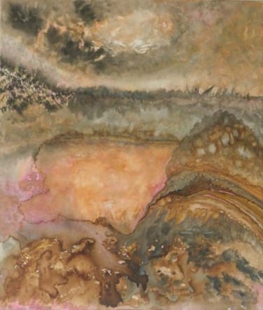 Peinture intitulée "orage" par Isankis, Œuvre d'art originale, Encre