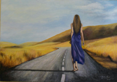Pintura titulada "horizonte.png" por Isabel Pastor, Obra de arte original, Oleo