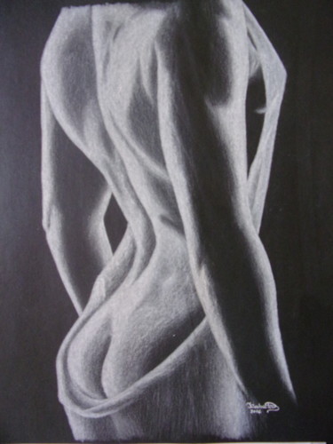 Dessin intitulée "Mulher" par Isabel Cabrita, Œuvre d'art originale, Crayon