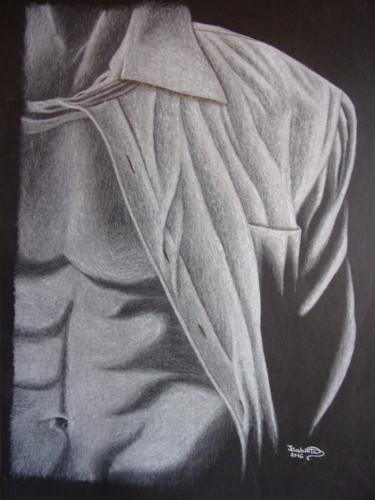 Dessin intitulée "Dorso de homem, em…" par Isabel Cabrita, Œuvre d'art originale, Crayon