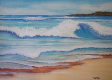 Malerei mit dem Titel "Rebentação, praia d…" von Isabel Cabrita, Original-Kunstwerk, Aquarell