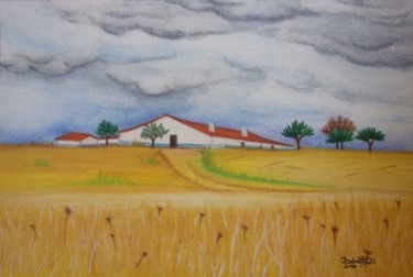 Peinture intitulée "Alentejo" par Isabel Cabrita, Œuvre d'art originale, Aquarelle